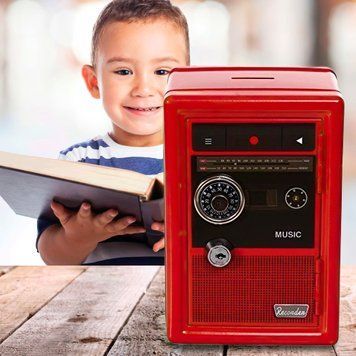Сейф детский Metal Safe Radio Радио ретро Красный/626 03k05p315 фото