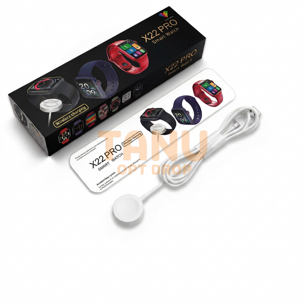 Смарт-годинник X22 Pro Smart Watch, Bluetooth-дзвінки, магнітна зарядка, моніторинг здоров'я та спортивні режими Black(X26) 11k08p067v2 фото