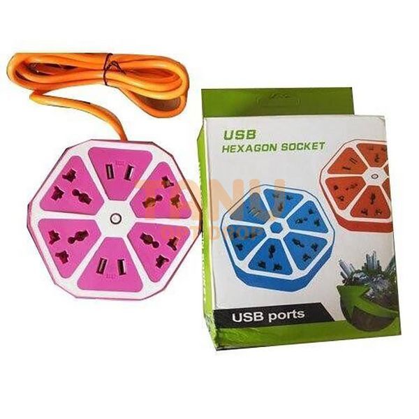 Мережевий фільтр-подовжувач 220V (4 розетки + 4 USB) 11k06p047 фото