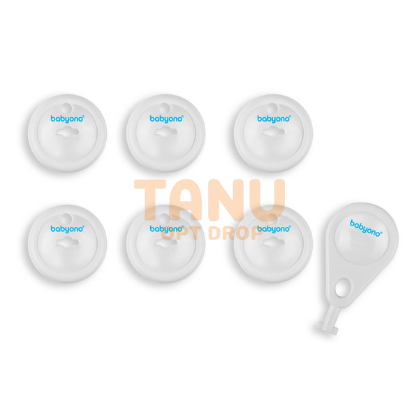 Заглушки для розеток BabyOno Безпечний будинок 950, 6 шт + ключ (SB) 03k17p238 фото