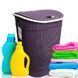 Кошик для білизни з кришкою Irak Plastik LA-150, фіолетовий (DRK) 01k02p155 фото 1