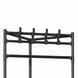 Двоповерхова металева кутова стійка-стелаж з поперечиною для вішалок Coat rack YH6606 Чорний (AMN) 01k04p215v1 фото 4
