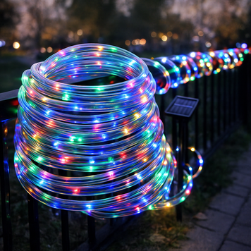 Декоративная светодиодная &laquo;Трубка&raquo; 10 м 200 LED на солнечной батарее LU994multi Мульти (ARSH) 12k01p197v1 фото