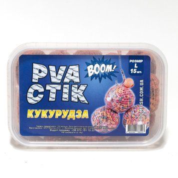 Стіки кормові риболовні BOOM PVA L (15 шт) Кукурудза 02k04p221v4 фото