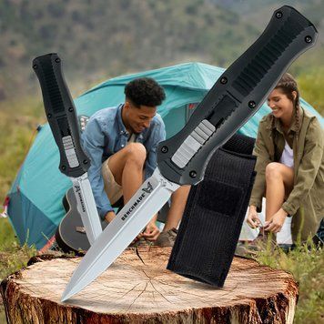 Раскладной многофункциональный кемпинговый нож с чехлом в комплекте BenchMade №362 23 см 02k13p041 фото