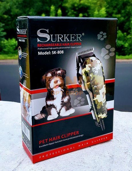 Машинка для стрижки тварин (собак і кішок) Surker SK-808 10Вт 05k02p018 фото