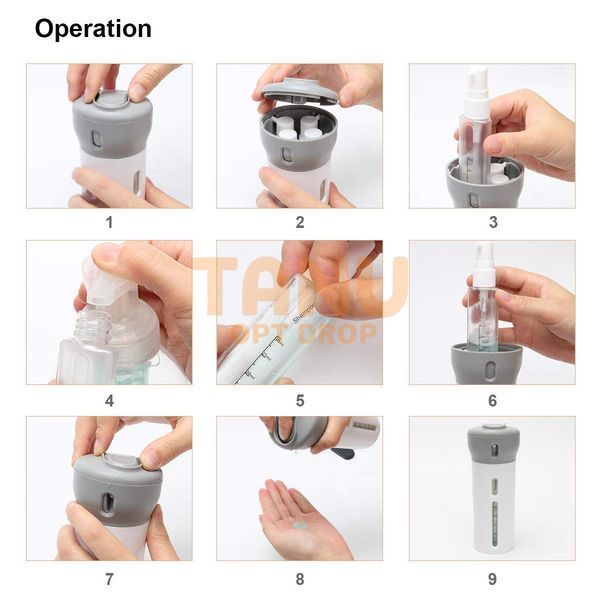 Дорожній органайзер для рідин Smart Travel Bottles Set 4 в 1 Рожевий 02k03p112 фото