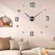 Настінні самоклеючі кварцові 3д годинник з арабськими цифрами ZH005 DIY Clock Сірі (B) 01k10p003v2 фото 1