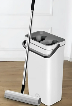 Швабра з відром EasyMop 7л, MD-01 Білий-сірий /237 01k02p460 фото