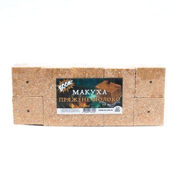 Жмых рыболовный кукурузный BOOM Кубик 40х40х35 мм 60 г (10шт) Пряженное молоко 02k04p225v8 фото