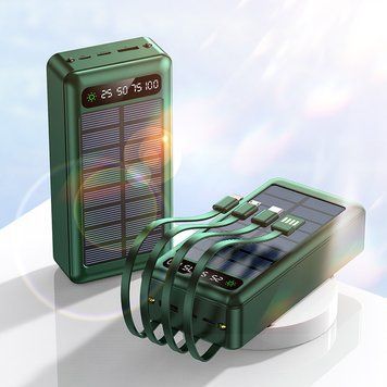 УМБ Power Bank ViaKing з сонячною панеллю 50 000 mAh Зелений (H-4) 11k12p011v2 фото