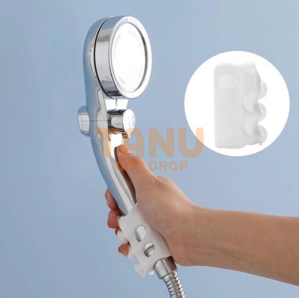Тримач для лійки душа силіконовий на присосках SHOWER SUCKER Білий 01k01p137 фото