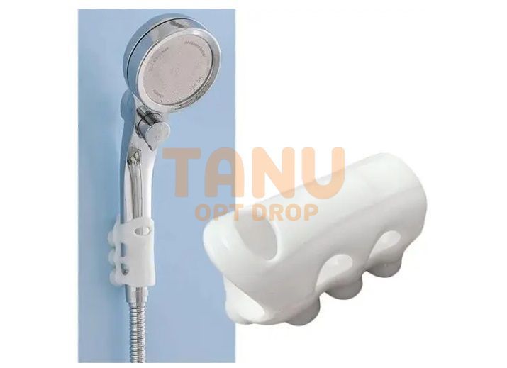 Тримач для лійки душа силіконовий на присосках SHOWER SUCKER Білий 01k01p137 фото
