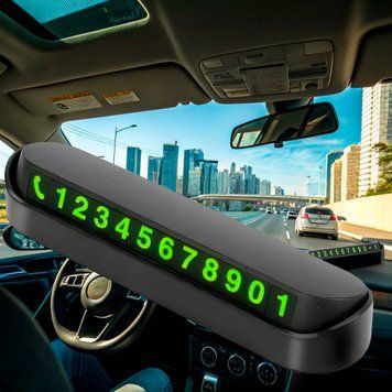 Автомобільна автовізитка для номера телефону на торпеду Temporary Parking Card (205) 04k03p242 фото