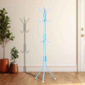 Компактная стоячая металлическая вешалка для верхней одежды CR071 Голубой (218) 01k04p235v3 фото
