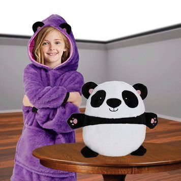 Плед толстовка детская huggle pets hoodie Фиолетовая панда 03k01p012v4 фото