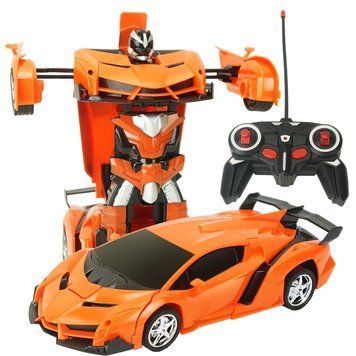 Машинка Трансформер Lamborghini Robot Car Size 18 ПОМАРАНЧЕВА З ПУЛЬТОМ 03k10p065v3 фото