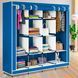 Складной мобильный универсальный каркасный шкаф для одежды Storage Wardrobe 28170 на 4 секции Синий (N-1) 01k04p166v1 фото 1