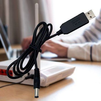 DC Кабель для роутера USB от павербанка 12v 5,5х2,5 мм 11k06p358v2 фото