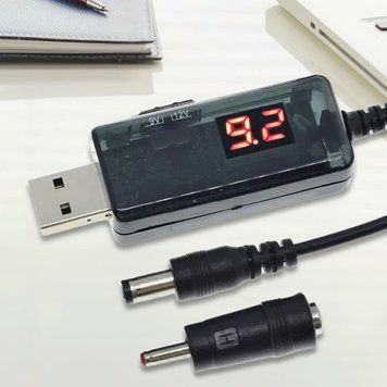 Кабель питания USB на DC 5V на 9V и 12V с дисплеем + переключатель 11k06p357 фото