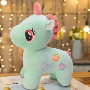 Іграшка дитяча Єдиноріг ультра м'яка Unicorn 50х40 см, Блакитний (212) 03k01p013 фото