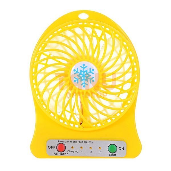 Настольный маленький вентилятор Portable Fan, Желтый 01k07p015v7 фото
