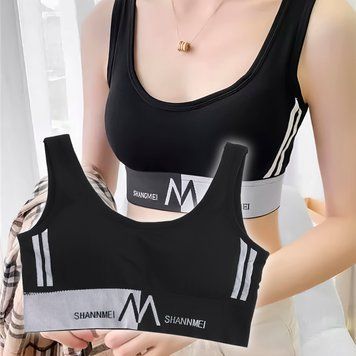 Женский спортивный бесшовный бюстгальтер-топик для фитнеса Shoulder Sports Suit M Черный (626) 02k07p082v1 фото