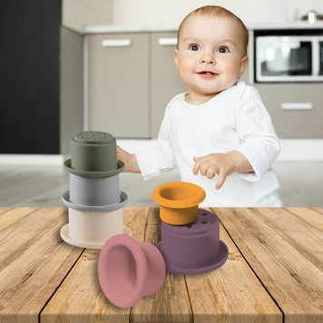 Дитяча розвиваюча іграшка Babyono &laquo;Чашка в чашці&raquo; 1472, силіконова (SB) 03k17p428 фото