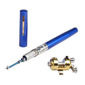 Складна міні вудка 97 см Fishing Rod In Pen Case синя 02k04p010v3 фото