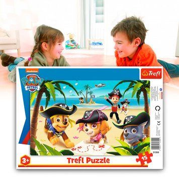 Пазлы детские с рамкой (15 элм.) - "Друзья щенячьего патруля" Trefl 31350 (SB) 03k19p054 фото