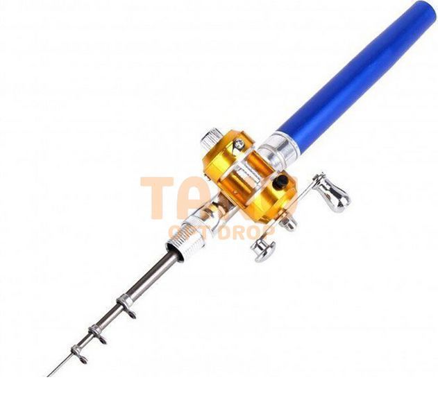 Складная мини удочка 97 см Fishing Rod In Pen Case синяя 02k04p010v3 фото