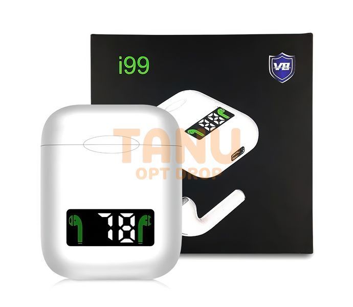 Беспроводные Bluetooth стерео наушники i99 TWS V5:0 с дисплеем 11k01p033 фото