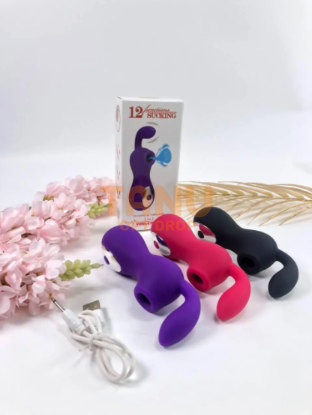 Вакуумний стимулятор-вібратор &laquo;Sucking Vibrator&raquo;  Чорний №:127 18k02p018v3 фото