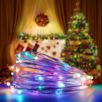 Гірлянда Xmas &laquo;Роса&raquo;, батарейки, 5 м, мультиколір (HA-55) 12k01p015v2 фото