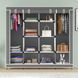 Складной мобильный универсальный каркасный шкаф для одежды Storage Wardrobe 28170 на 4 секции Серый (N-1) 01k04p166v4 фото 2