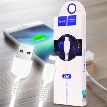 Кабель USB - Lightning Flash (iPhone) 2м Hoco X20, Белый (206) 11k06p374v2 фото