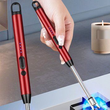 Импульсная USB зажигалка со встроенным аккумулятором для газовой плиты, духовки, розжига, Красный (ЖЯ) 10k12p238v2 фото