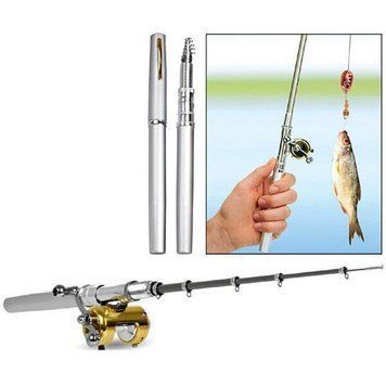 Складна міні вудка 97 см Fishing Rod In Pen Case Black сіра 02k04p010v1 фото