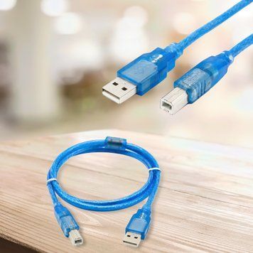 Кабель USB AM-BM 1.5м синий/206 11k06p352 фото