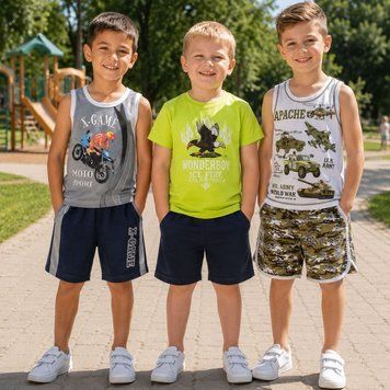 Набір дитячого одягу для хлопчика 3 одиниць 2 в 1 (випадкова модель) розмір 2/YAB 16k04p016v2 фото