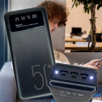 Портативний зарядний пристрій повербанк УМБ ViaKing Type-C 50000 mAh Чорний (H-8) 11k12p008v2 фото