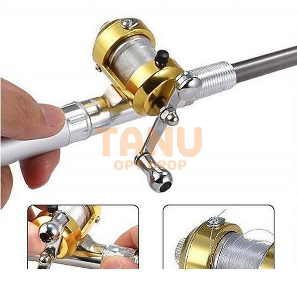 Складна міні вудка 97 см Fishing Rod In Pen Case Black сіра 02k04p010v1 фото
