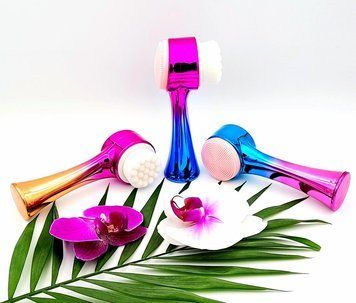Двухсторонняя очищающая щеточка для лица PRO Makeup (нанесение скрабов, масок, умывание, массаж и очищение) (2049) 07k02p085 фото