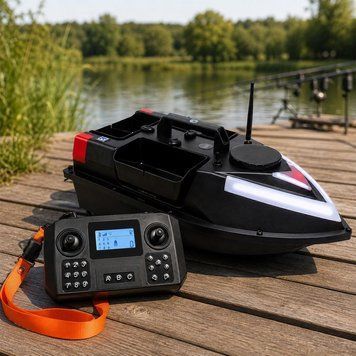 Кораблик на радиоуправлении для завоза прикормки и снастей 12000 mAh 12V ZV6 GPS Черный /КР 02k04p608 фото