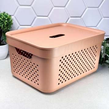 Корзина для білизни "Simple" 15л Карамель /DRK 01k17p030v2 фото
