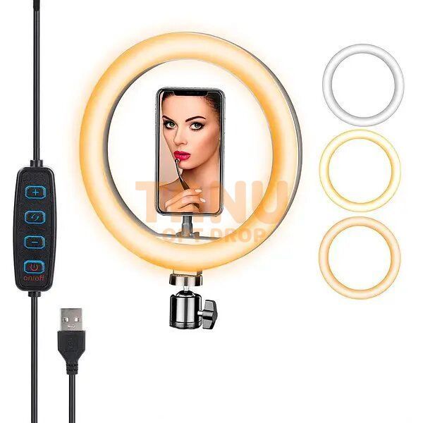 Кільцева LED лампа 30 см для професійного світла з тримачем телефону 11k11p047v2 фото
