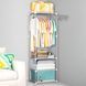Алюминиевая открытая вешалка-стойка 6602 для одежды на 3 полки New boxy coat rack Серый 01k04p011v2 фото 1