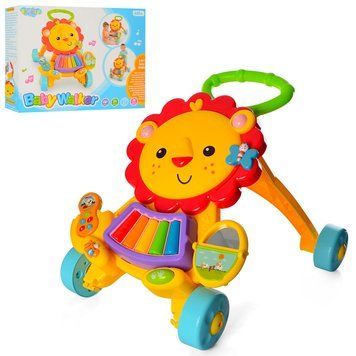 Ходунки на колесах детские Bambi Baby Walker (869-52) для малыша от 6 месяцев, лев (М +) 03k15p045 фото