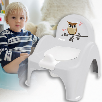 Горщик-стільчик &laquo;Plus baby&raquo; Маленька сова PB-SOWA-007-106, з підлокітниками, Tega Baby, сірий (SB) 03k20p041v1 фото