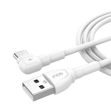 Кабель USB GOLF GC-70 Micro L 1м Белый 11k06p171 фото